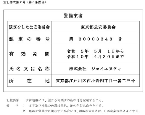認定証